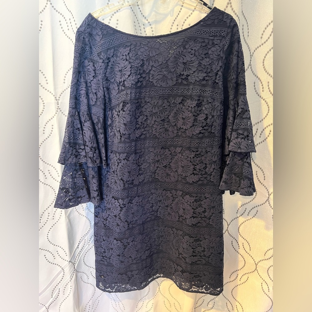 Eliza J Navy Lace Dress